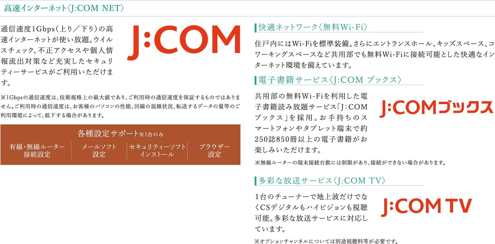 高速インターネット〈J:COM NET〉