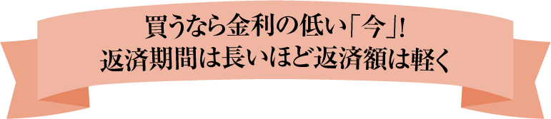 買うなら金利の低い「今」！ 返済期間は長いほど返済額は軽く