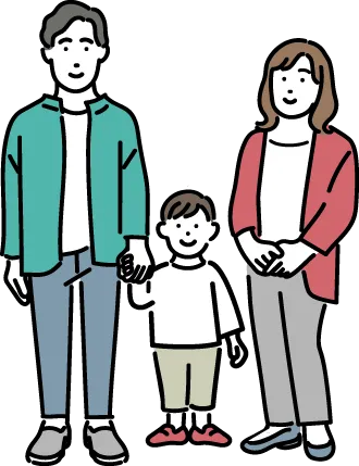 マンションを購入した3人家族