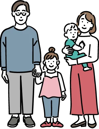 マンションを購入した4人家族