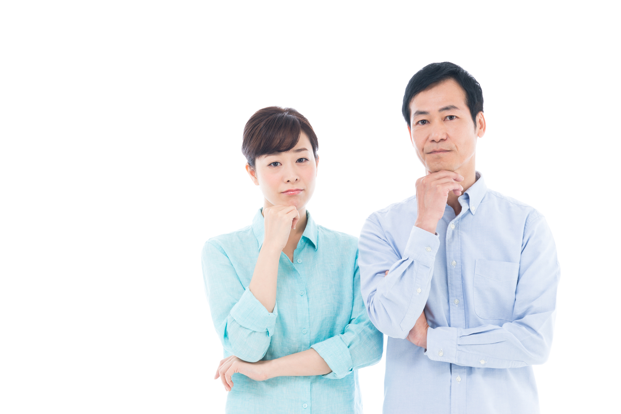 考える夫婦