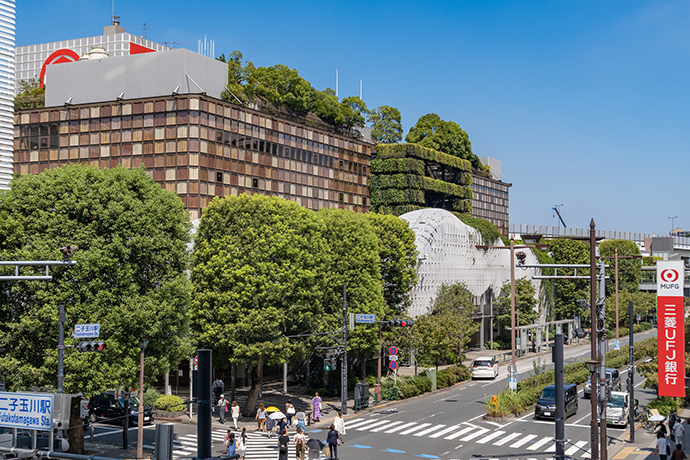 二子玉川駅前の風景