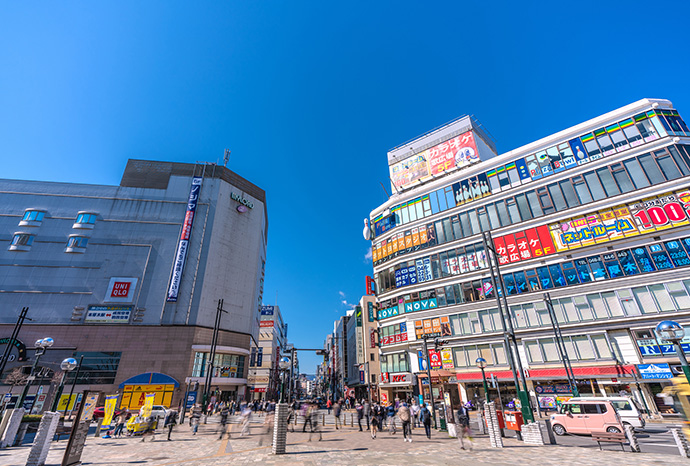 日本の神奈川都市景観　本厚木駅前