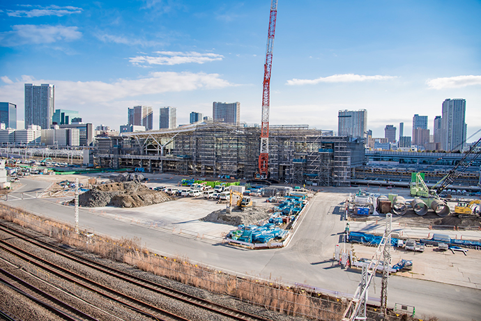 工事中の駅