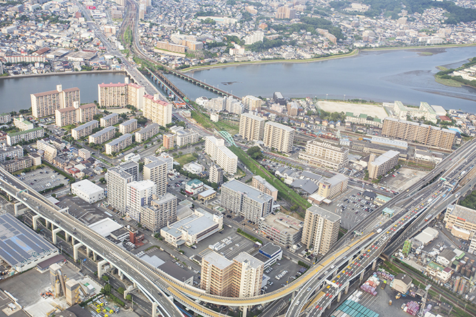 福岡市東区の町並み