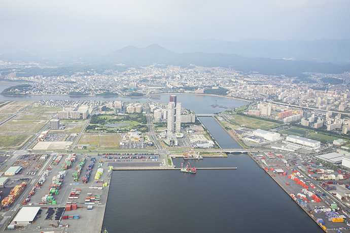 福岡市東区のアイランドシティの町並み