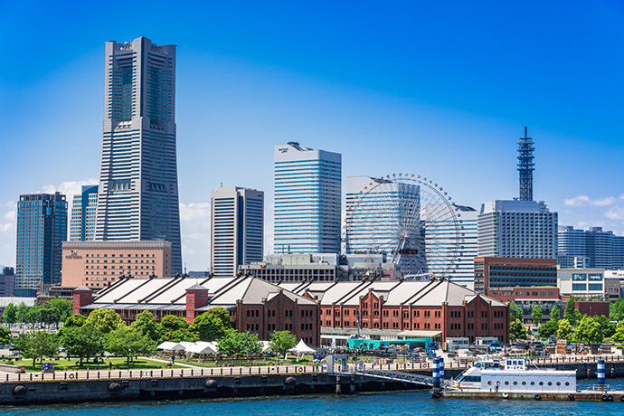 横浜・みなとみらいの町並み