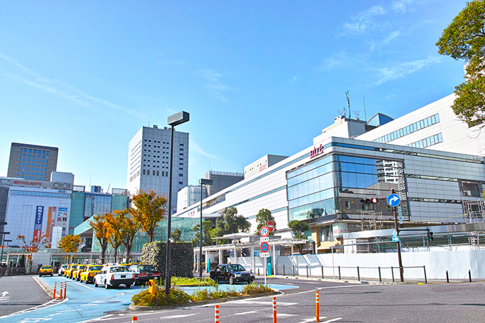 川崎駅東口の風景