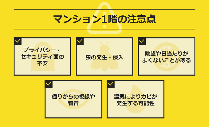 マンションの1階に住むときの注意点