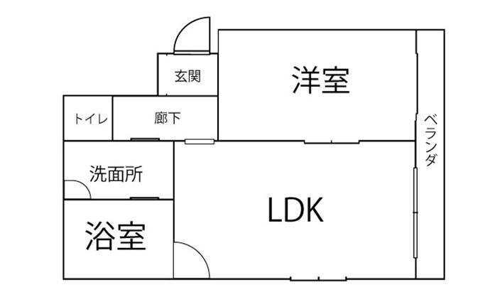 1LDKの間取り図