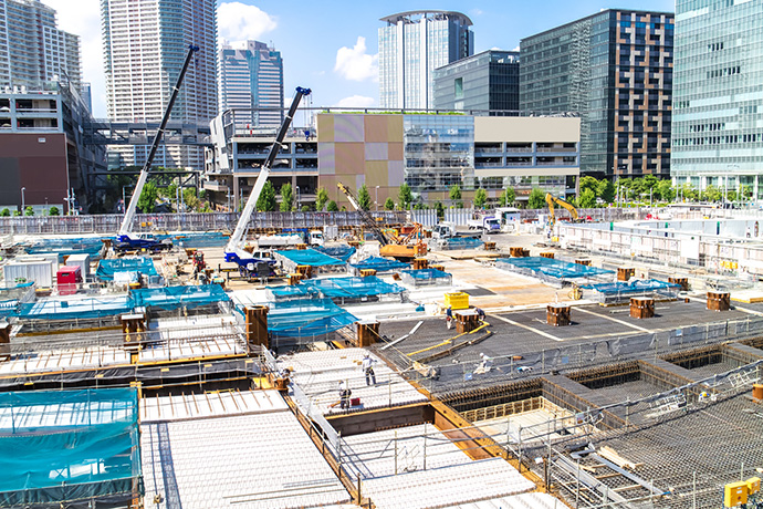 マンション・ビルの建設現場