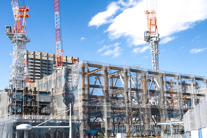 マンション・ビルの建設現場