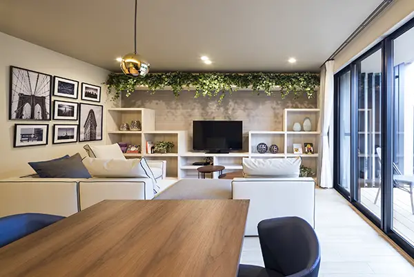 分譲マンションのリビングダイニング