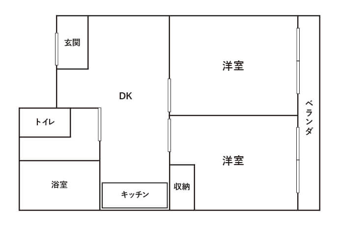 2DKの間取り