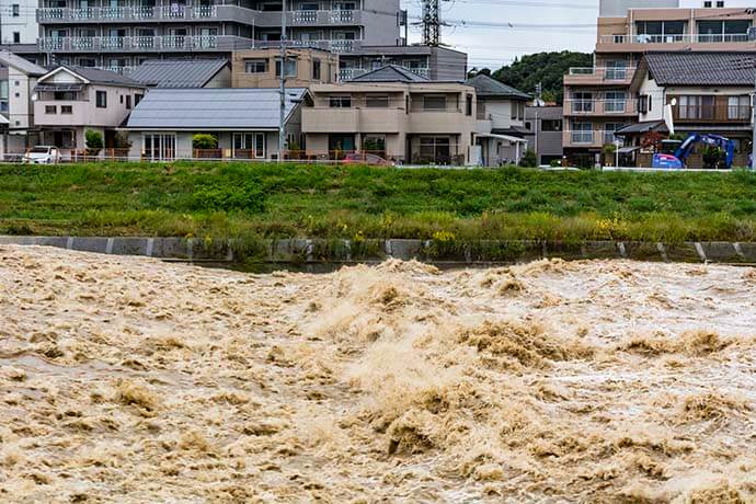 大型台風による増水