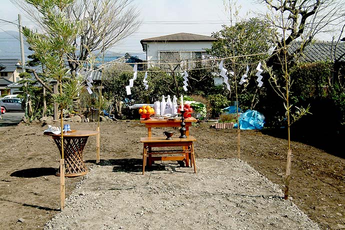 地鎮祭の様子