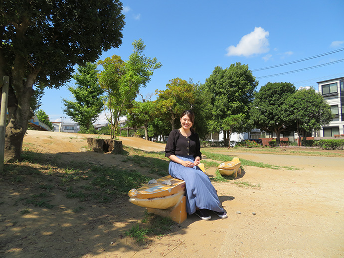 南行徳公園のベンチ